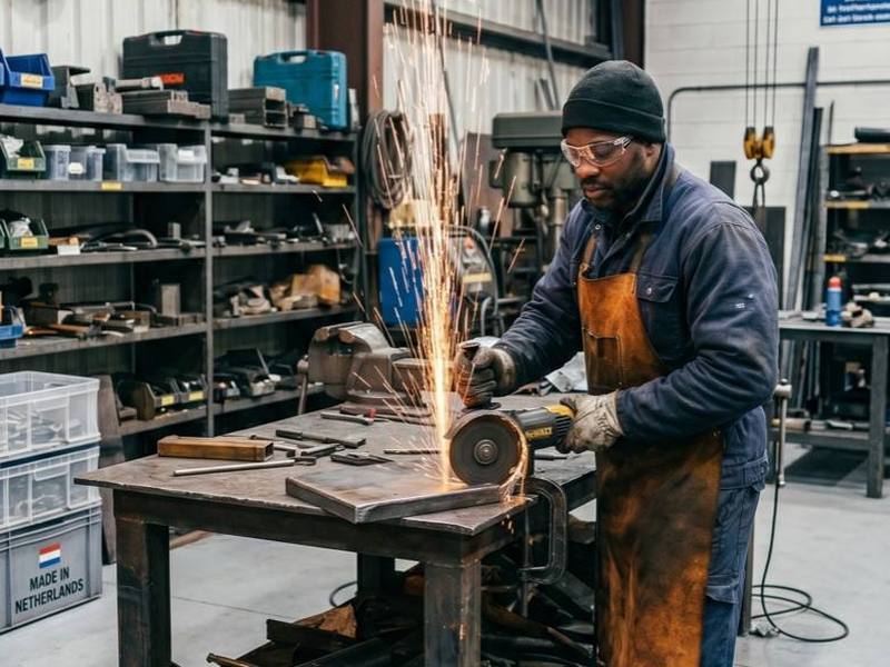 Monteur aan het werk aan een installatie
